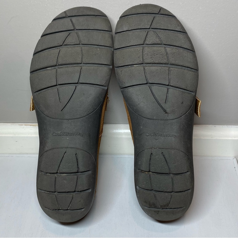 Croft & Barrow Leather Slip On Shoes Womens Size 9 Buckle Loafers Brown Suede - Picture 16 of 16